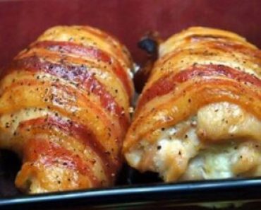 Bacon Wrapped Cream Cheese Stuffed Chicken Delight