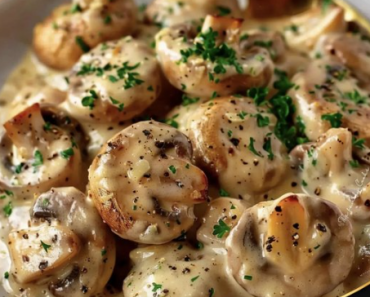 Creamy Garlic Parmesan Mushrooms