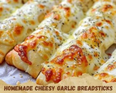 Homemade Cheesy Garlic Breadsticks Recipe