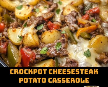 Crockpot Cheesesteak Potato Casserole