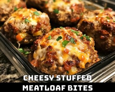 Cheesy Stuffed Meatloaf Bites