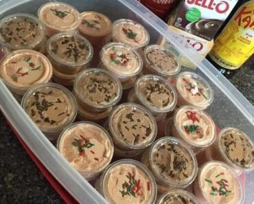 CHRISTMAS CHOCOLATE KAHLUA & BAILEY’S PUDDING SHOTS