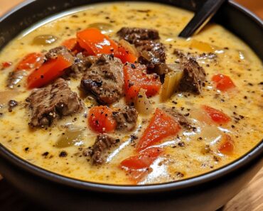 One-Pot Philly Cheesesteak Soup