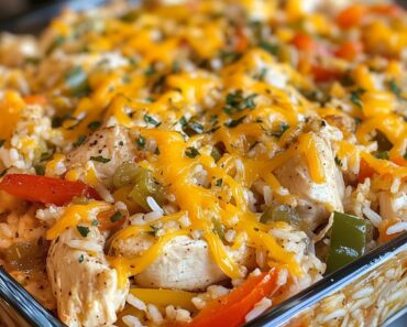 Cheesy Chicken and Rice Fajita Bake