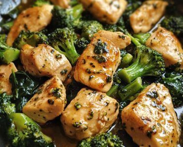 Garlic Chicken with Broccoli and Spinach