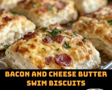 Bacon and Cheese Butter Swim Biscuits