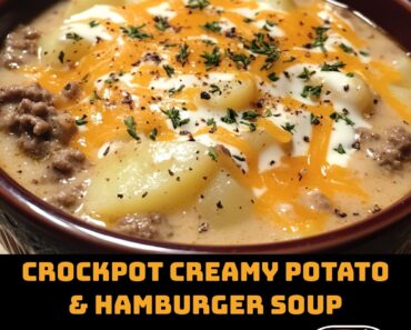 Crockpot Creamy Potato & Hamburger Soup