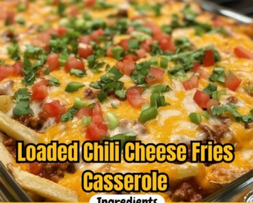 Loaded Chili Cheese Fries Casserole