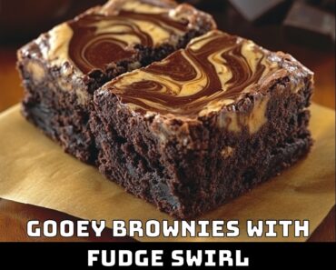 Gooey Brownies with Fudge Swirl