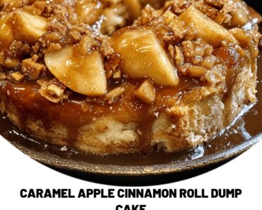 Caramel Apple Cinnamon Roll Dump Cake