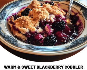 Warm & Sweet Blackberry Cobbler