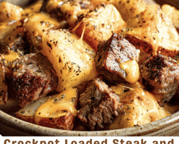 Crockpot Loaded Steak and Potato Bake