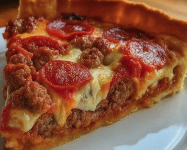 Deep Hamburger Beef Sausage & Pepperoni Pie