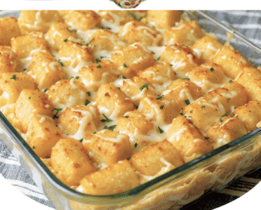 Chicken Alfredo Tater Tot Casserole