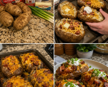 Sausage Cheese Baked Potatoes