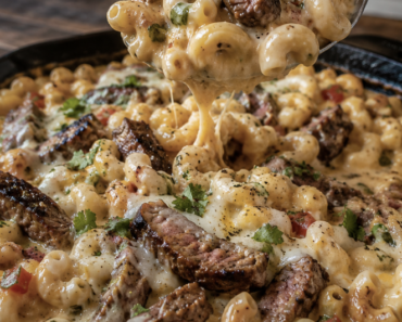 Creamy Steak Queso Mac