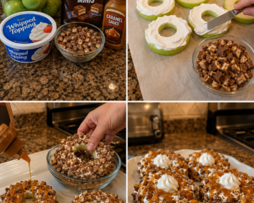 Caramel Snickers Apple Rings