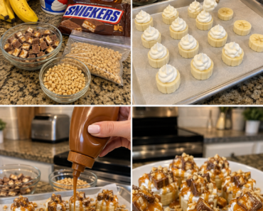 Caramel Snickers Banana Bites Caramel Snickers Banana Bites