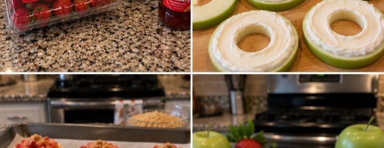 Strawberry Cheesecake Apple Rings