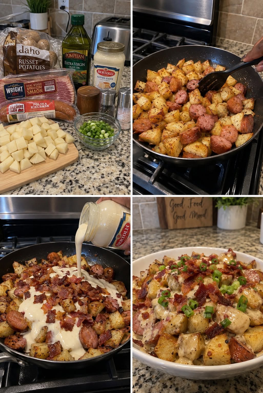 Alfredo Kielbasa Potatoes.26