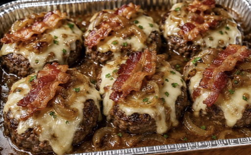 Bacon Swiss Hamburger Steaks