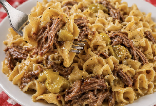 crock pot Mississippi Beef Noodles